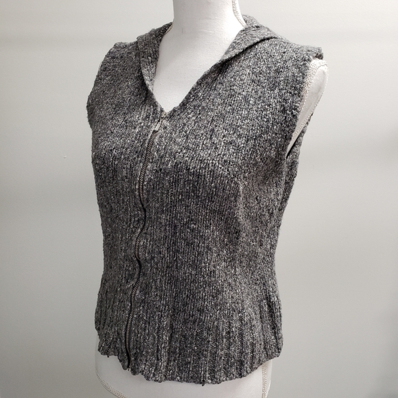 Talbots Jackets & Blazers - Talbots Wool Blend Sweater Vest Zip Hoodie Size M